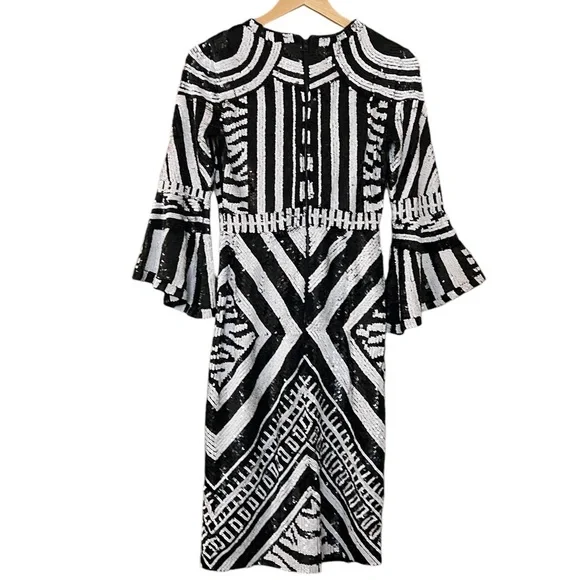 Alice Olivia Dress Jae‎ Sequin Sheath Sz 6 - Picture 6 of 16